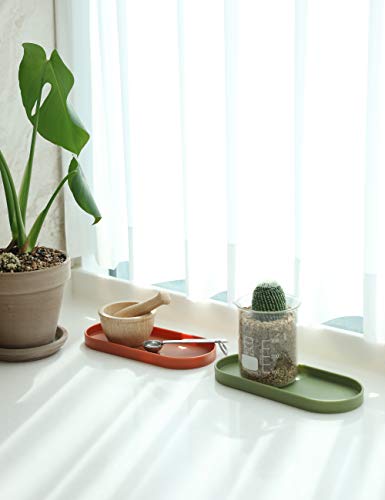 Lazy K Silicone Tray - Small Vanity Tray Organizer - Spoon Rest Holder - Multi-Purpose Modern Kitchen Sink, Bathroom, Counter Organizer (Light Grey) - color: Light Grey-2pcs