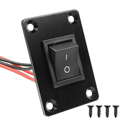 1Pcs Black KCD4 Boat Rocker Switch 2-Position 4-Pin Pre-Wired DPST Panel Switch 16A 250VAC 20A 125VAC, CE - color: 1Pcs Black/Pre-Wired