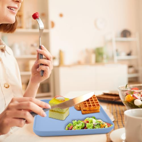 Plastic Art Trays,10 Pack Large Plastic Trays Stackable Activity Tray Craft Organizer Tray Serving Tray,Painting, Beads,Storage & Serving Tray (12.2 x 8.9 Inches) (Blue) - color: Blue