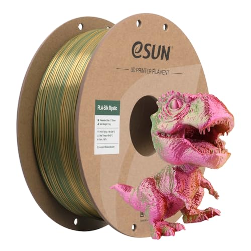 eSUN Silk PLA 3D Printer Filament 1.75mm,Gold Red Green Triple Colors - color: Gold Red Green