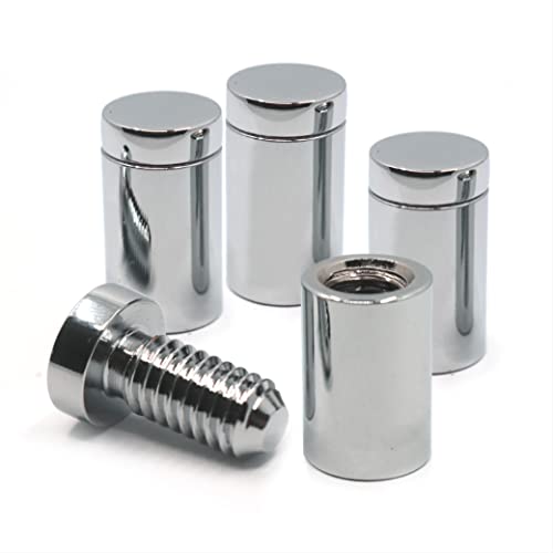 PHS Brass Sign Standoffs, 13 mm x 19 mm, 4 Pack, for Placards & Posters