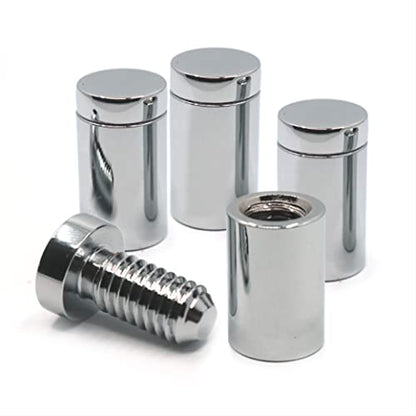 PHS Brass Sign Standoffs, 13 mm x 19 mm, 4 Pack, for Placards & Posters