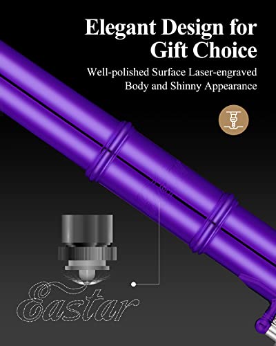 Eastar 16-Key Closed Hole C Flute Kids Beginner, Purple Full Kit, EFL-1Pu - color: Purple
