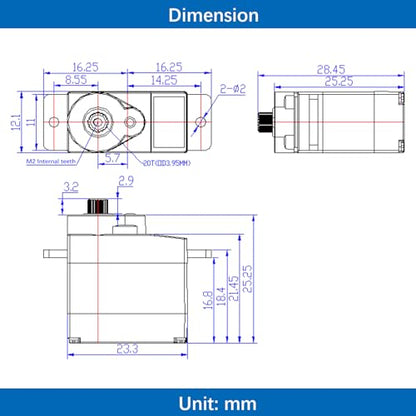 SCS0009 6V 2.3kg Serial Bus Servo Metal Gear 300 Degree Core Motor Single Axis TTL Control Servo for Robot Joints DIY Projects - style: Single Axis