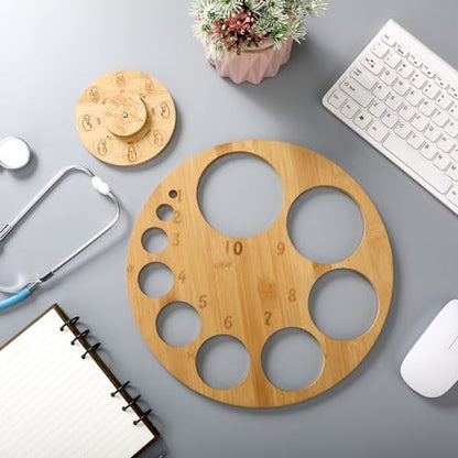 GlikCeil Cervical Dilation Board for Midwife Doula Birth and Midwife Fetal Position Tool Cervical Dilation Chart and Carved Wooden Fetal Position Wheel for Student Midwife Doctor Gift