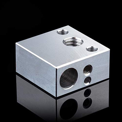 2-Pack CR-10 Heater Block for Creality All Metal Hotend Ender 3s Ender 3 pro Ender 5 Pro CR10 S4 S5 3D Printer (Aluminum)