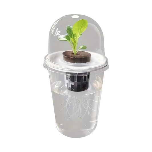 1Pcs Hydroponic Seed Starting Kit,Transparent Plastic Nursery Cup