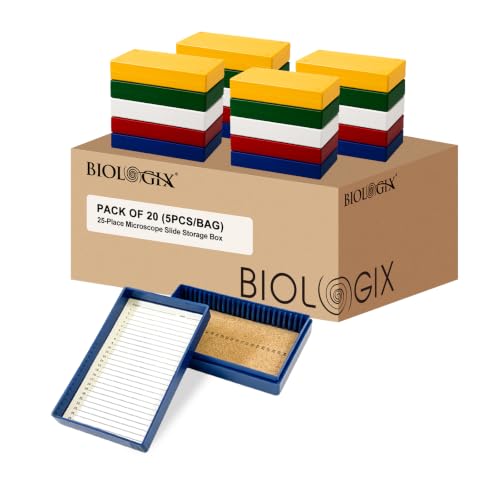 Microscope Slide Box, 25-Place, Cork Lining, Pack of 20 - size: Cork Lining