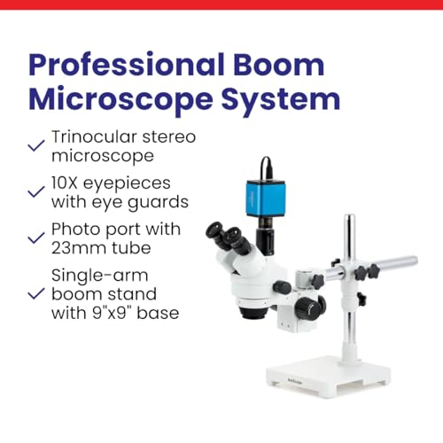 AmScope SM-3T Professional Trinocular Stereo Zoom Microscope, WH10x - style: Microscope