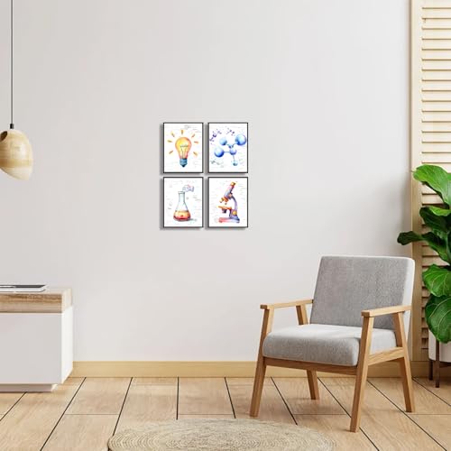 Chemistry Wall Art Interesting Science Explore Canvas Poster 8x10Inch - color: 8x10inch (Unframed)i