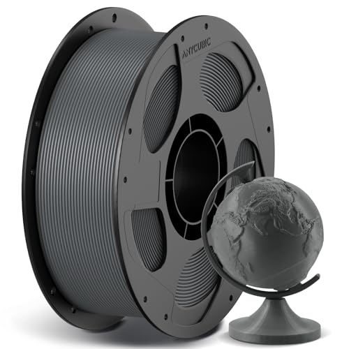 ANYCUBIC High Speed 3D Printer Filament 1.75mm, Print Up to 10X Faster, Rapid PLA Filament with High Prints Quality, Dimensional Accuracy +/- 0.02mm, Fit Most FDM 3D Printers, 1KG Spool, Texture Grey - color: 1kg Texture Grey