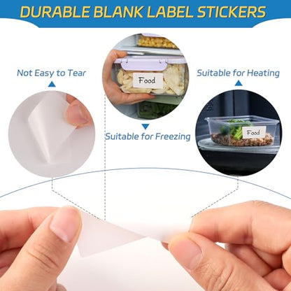 1000 Removable Freezer Labels, 1" X 2" Waterproof Food Container Stickers