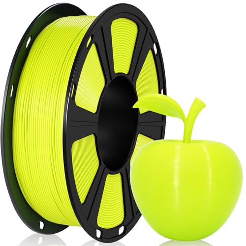 Geeetech PETG Filament 1.75mm, 1 KG (2.2lbs) Spool 3D Filament, High-Toughness, ±0.02mm Accuracy, Neatly Wound & Moistureproof, Non-Clogging Non-Stringing, Fits Most FDM Printers (Apple/Neon Green) - color: Petg Apple Green