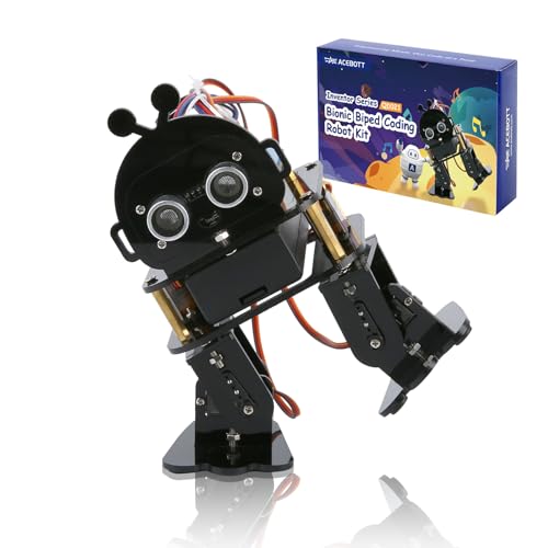 4 DOF ESP32 Robotic Arm Kit & Bipedal Robot Kit Compatible with Arduino IDE, Electronic Programming Project/STEM Education/Science Coding Kit for 12+ Teens & Adults Unique Gifts