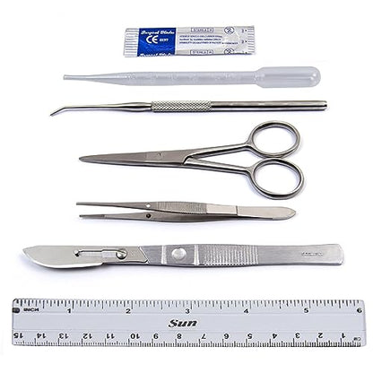 Dissection Kit for Biology Lab & Anatomy - Stainless Steel Scalpel Knife Set for Medical & Veterinary Students, KIT1019-7 Pcs - style: KIT1019 - 7 Pcs