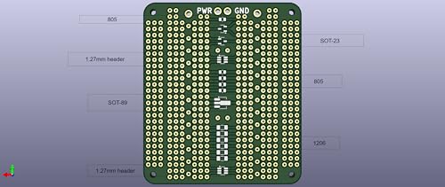 Prototyping Board, PCB Prototype Double Sided Breadboard, 2.54mm Pitch Soldering Breadboard with Multiple SMD Landing Patterns | 4 Units
