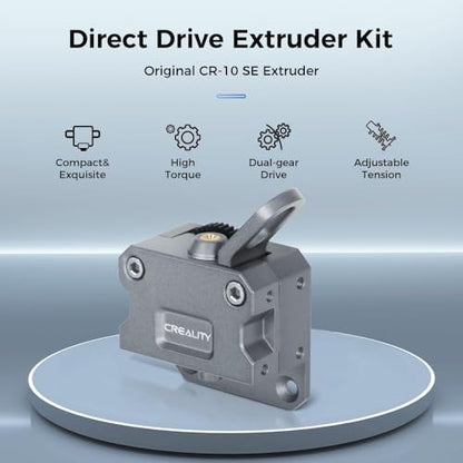 Creality Official CR 10 SE Extruder Kit, Original All Metal Direct Extrusion Kit Dual Gear Extruder, Silver Black 3.5:1 Gear Ratio Feeding Extrusion Mechanism Kit for Creality CR-10 SE 3D Printer - style: CR-10 SE