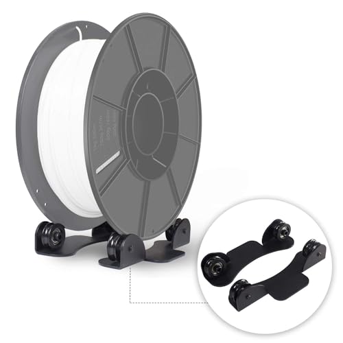 3D Printer Filament Spool Holder, Sheet Metal Stand Rack Bearing Adjustable - size: Black Metal