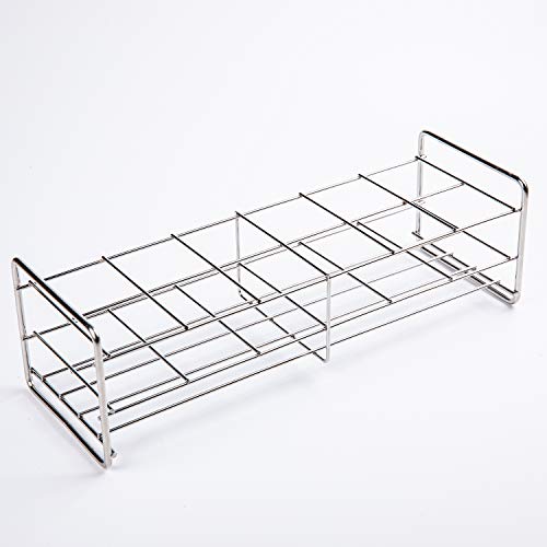 Stainless Steel Test Tube Rack,12 Holes,Outer Diameter Permitted of Tubes 39-41mm,Wire Constructed, 6x2 Format,Adamas-Beta - size: 39-41mm 6×2