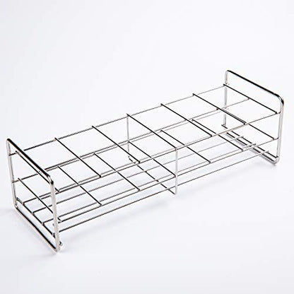Stainless Steel Test Tube Rack,12 Holes,Outer Diameter Permitted of Tubes 39-41mm,Wire Constructed, 6x2 Format,Adamas-Beta - size: 39-41mm 6×2