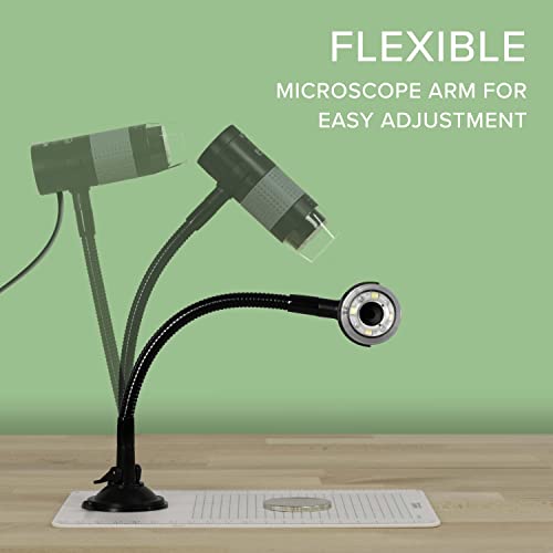 Plugable USB Digital Microscope 250x, 2MP Micro Camera, Flexible Arm Stand - size: 250X Magnification