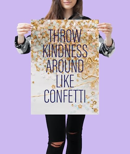 12x18 Homeroom Educational Poster | Inspirational and Motivational Poster | Stylish Classroom Wall Decor | Clever Messages to Motivate Elementary, Middle, and High School Students | Heavy Duty Class - color: Confetti