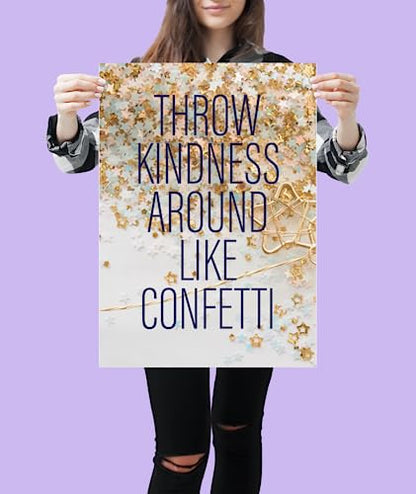 12x18 Homeroom Educational Poster | Inspirational and Motivational Poster | Stylish Classroom Wall Decor | Clever Messages to Motivate Elementary, Middle, and High School Students | Heavy Duty Class - color: Confetti