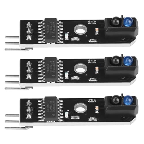 3Pcs 1-Channel Infrared Motion Detector Module – TCRT5000 Sensor for Smart Car Line Tracking,5V Digital Output with Reflective Detection