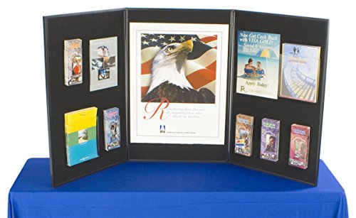 Displays2go 3-Panel Tabletop Exhibition Board, 72 x 36 - size: 72"
