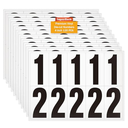 4 Inch Self Adhesive Numbers for Mailbox, Reflective Mailbox Number 120 PCS - color: 120 Numbers, size: 4 inch