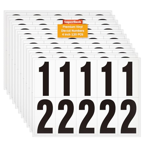 4 Inch Self Adhesive Numbers for Mailbox, Reflective Mailbox Number 120 PCS - color: 120 Numbers, size: 4 inch