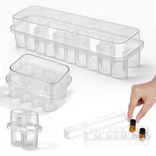 Vial Holder for Fridge, Space-Saving Stackable Peptide & Insulin Storage Case for 1-3ml Vials, for Fridge Diabetic Storage Organizer Fit (2 Slots+10 Slots+24 Slots) - size: 2 Slots+10 Slots+24 Slots