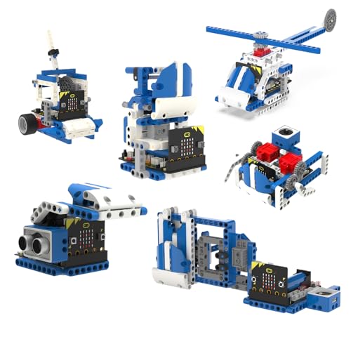 Yahboom Micro:bit Building Block Robot Kit 16 in 1 STEM Projects Advanced with Sensor Module DIY Toys for Kids 10+ Gifts for Christmas (Advanced Kit) - color: Advanced Kit
