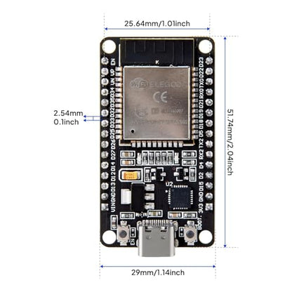 ELEGOO 37-in-1 Sensor Kit and 3PCS ESP-32 Boards, for Sensors, Smart Devices, Robotics, STEM Learning and DIY Electronics