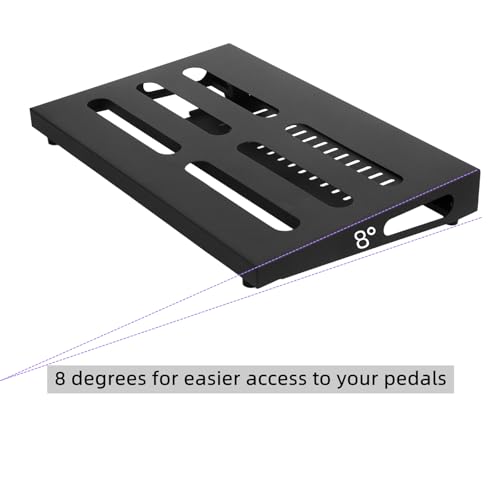 18" x 11.8" Guitar Pedal Board with Power Supply Tray - color: Black, size: 18” x 11.8”