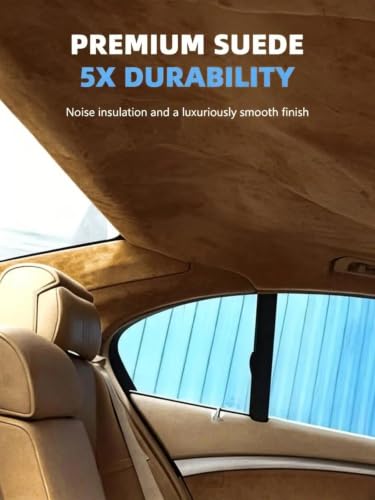 Brown Suede Headliner Fabric - 96" L × 60" W Auto Head Liners, Fabric Tube Packaging with Foam Backing for Cars, Trucks, SUVs, RVs, Boats - Home Repair/DIY Headliner Material - color: Dark Brown, size: 96"L×60"W