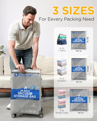 Vacuum Storage Bags, Vacuum Seal Bags for Clothing, Travel Vacuum Bags with Electric Pump, Space Saver Bags for Travel, Reusable Compression Bags, 15-Combo Set - size: 15 Combo Set