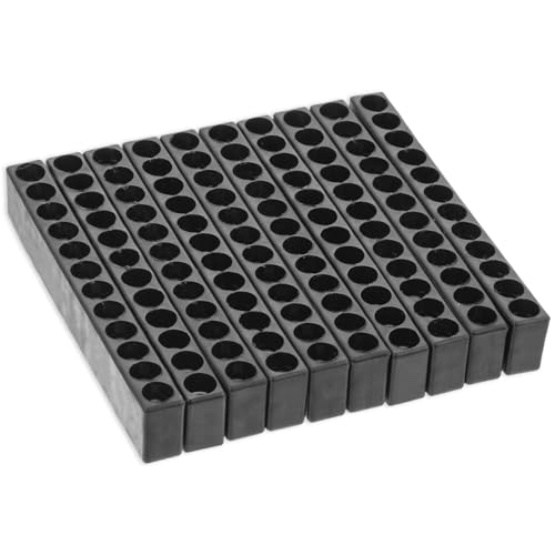 10PCS 12 Holes Hex Shank Bit Holder, Plastic Hex Shank Screwdriver Bit Holder, Screwdriver Bit Holder Storage Organizer, Screw Driver Holders Organizers Case for 1/4 Inch Hex Shank