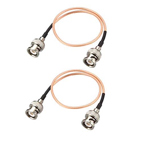 uxcell BNC Male to BNC Male Coax Cable RG316 RF Coaxial Cable 50 Ohm 1 Feet 2pcs for Video Signals,CCTV,DVR,Camera - size: 1 Feet