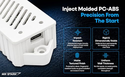 Premium ESP32 Computer Case, 2-Pack, Inject Molded, Passthrough (White)