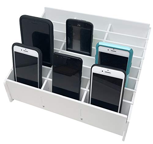 Pixiss Classroom Cell Phone Storage Cubby and Calculator Storage Caddy Box - 24 Slots Cell Phone Holder