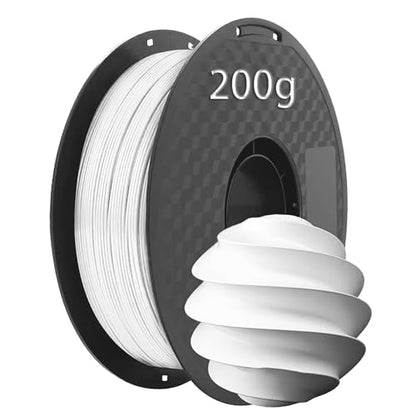 PLA Filament Printer Filament Modeling Material 1.75mm 200g, High Speed Printing Filament, Enhanced Toughness, No Clogging No Warping, Dimensional Accuracy ±0.02mm Dark White - color: White