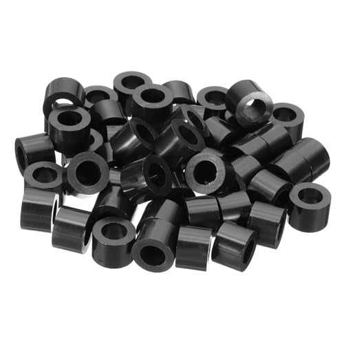 PATIKIL 120Pcs M8 ABS Spacers 5/16" ID x 9/16" OD x 3/8" L Plastic Round Spacer Washers Black Standoff Nut Unthreaded for M8 or 5/16 inch Screws Bolts Electrical Outlet - size: 5/16" ID x 9/16" OD x 3/8" L