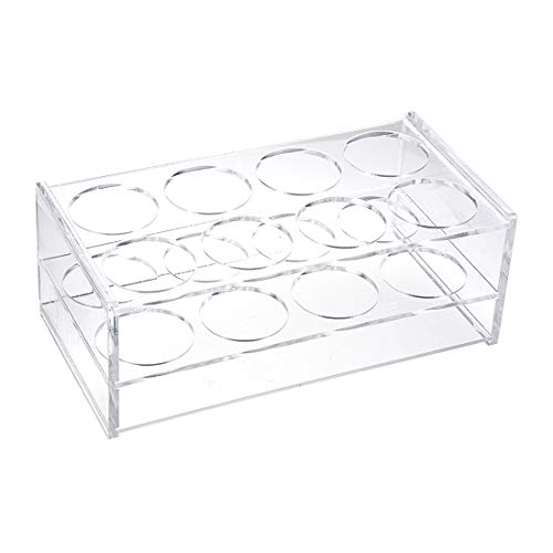 uxcell Tube Rack Polypropylene 8-Well Clear for 100ml