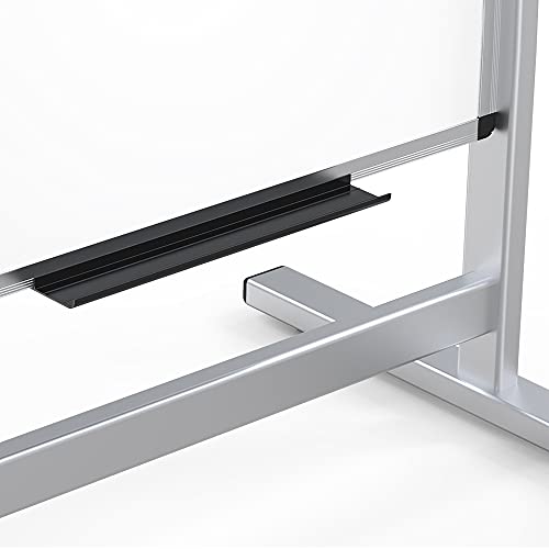 VIZ-PRO Double-Sided Magnetic Stand Whiteboard, 48 X 24 Inches, Aluminium Frame & Stand