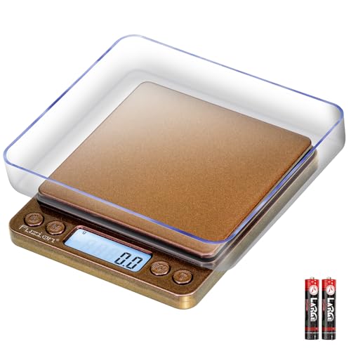 Fuzion Small Gram Scale 3000g, Digital Kitchen Food Scale, Gram and Ounce - color: Ombré Gold-Pink