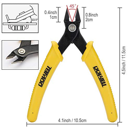 DOWELL Flush Cutters, Micro Wire Cutters, 1-Pack