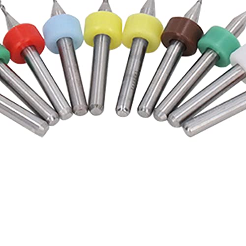 10 Pcs Twist Drill Bit Set, Tungsten Steel Drill Bits, High Hardness, for Drilling and Carving Amber Wax, Circuit Board, Plastic, Cleaning 3D Printer Nozzles