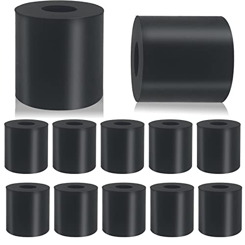 12 PCS Multi Purpose Rubber Spacer 1 Inch OD x 3/8 Inch ID x 1 Inch Thickness, Rubber Bushing Anti Vibration Spacer Thick Rubbers Washers for Home and Car - size: 1 x 3/8 x 1 Inch