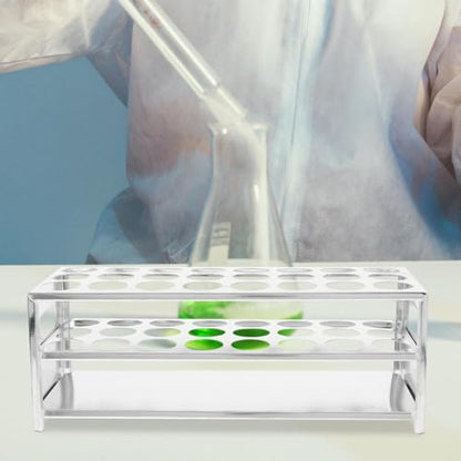 Zerodeko Laboratory Test Tube Rack Centrifuge Tube Stand for Chemistry Test Holder and Storage Organizer for Testing Tubes Compact Sampling Rack 24-Hole